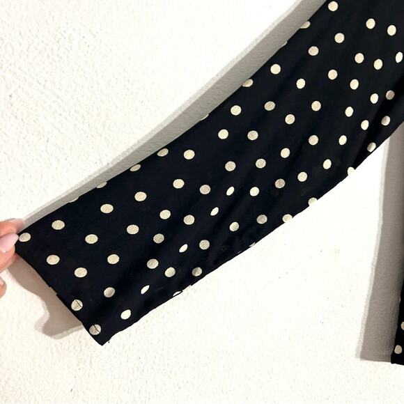 Reformation Casa Blanca Sheer Top Cardigan Polka Dot black white EUC size XS - Picture 9 of 14